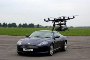 Drone with Aston Martin DB9